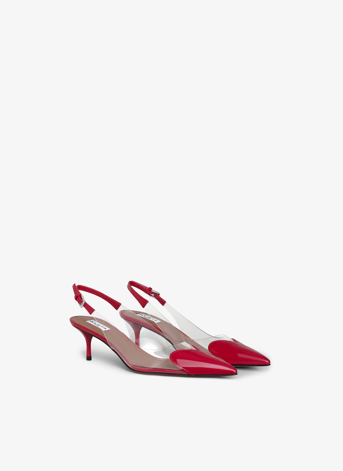 LE CŒUR SLINGBACKS IN PATENT LAMBSKIN
 ALAÏA RED LE CŒUR SLINGBACKS IN PATENT LAMBSKIN